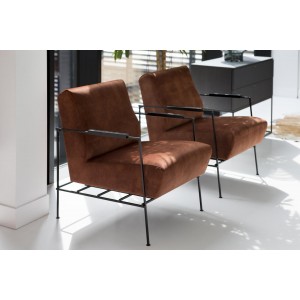 fauteuil design, en velours, tissu ou cuir