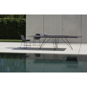 table WIRE rectangulaire en céramique INDOOR ou OUTDOOR