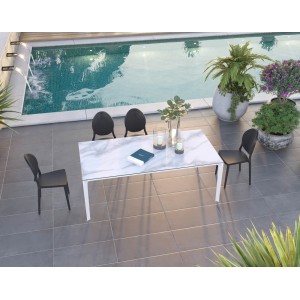 Table rectangulaire en céramique INDOOR ou OUTDOOR